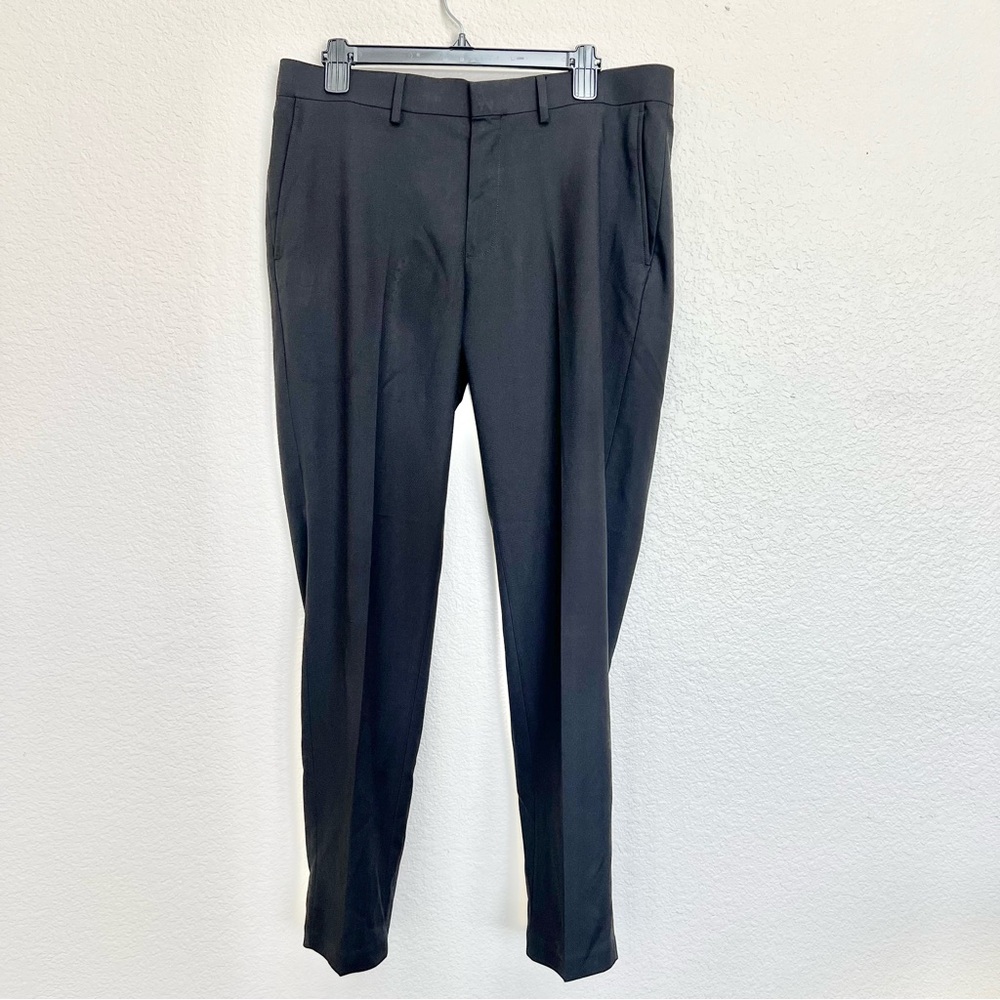 Men’s Haggar Dress Slacks Pants Black Slim Fit Size 34/30
